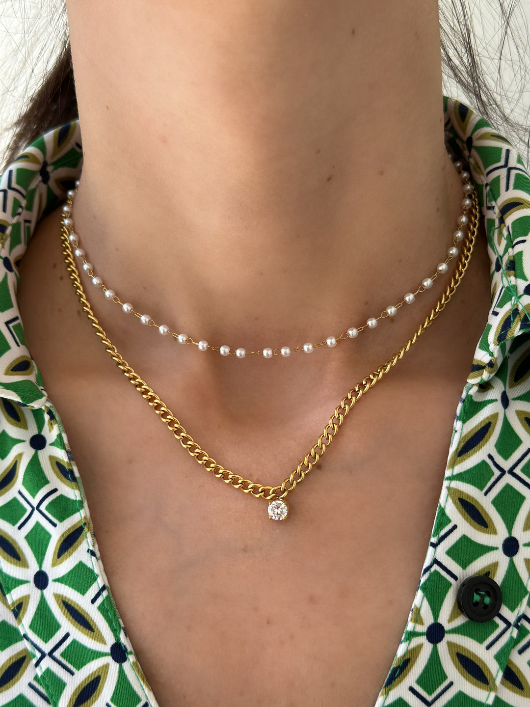 Sheena Dainty Pearl Choker Necklace