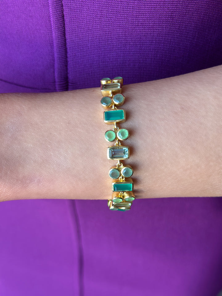 Alternating Gems Statement Bracelet