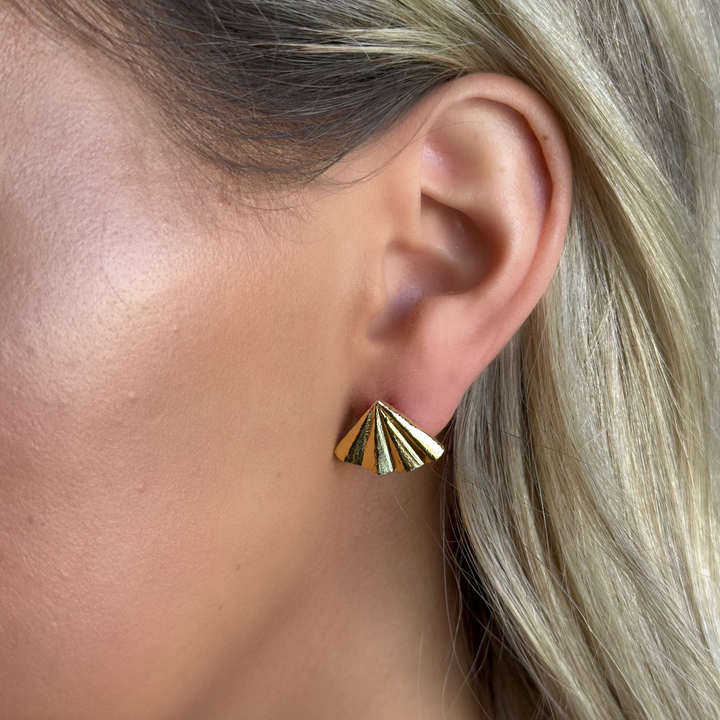 Textured Fan Earrings