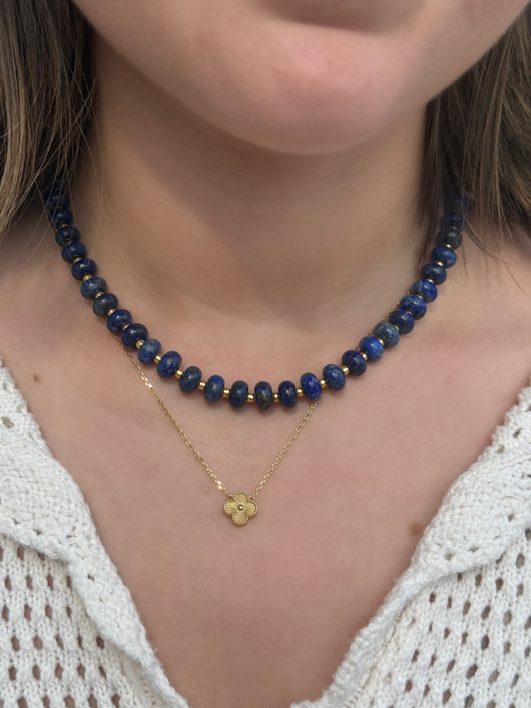 Midnight Skies Lapis Bead Necklace