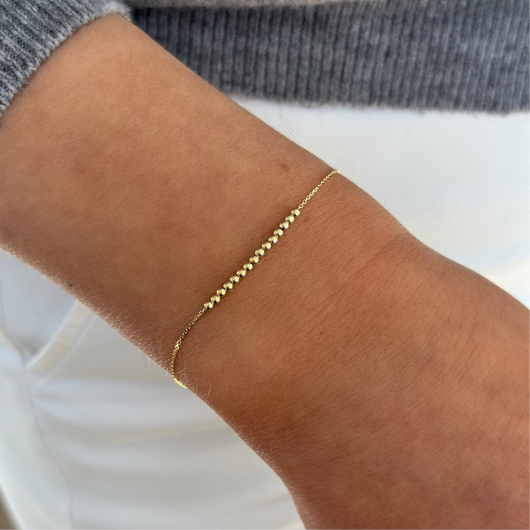 14K Multi Mini Bead Bracelet