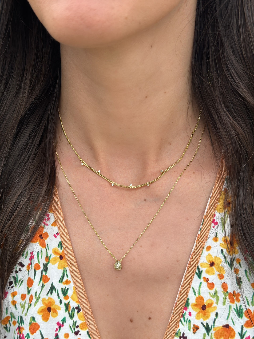 Pave Dome Necklace