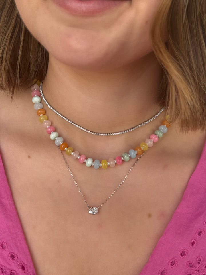 Pastel Beaded Necklace
