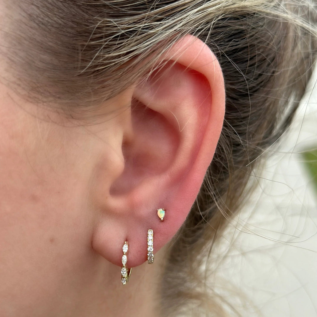 14K Australian Opal Stud