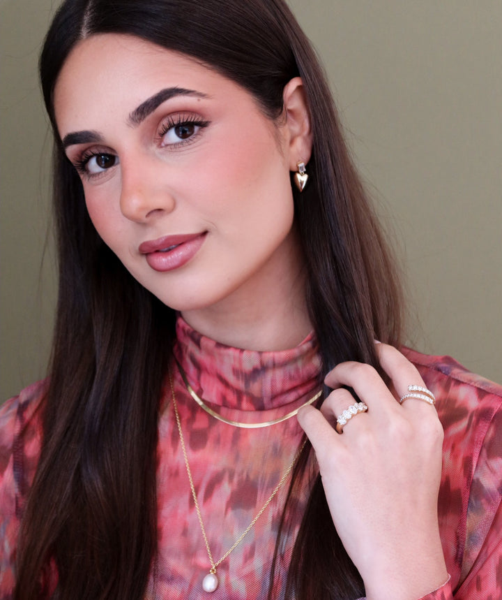 14K Five Oval Diamond Anniversary Band