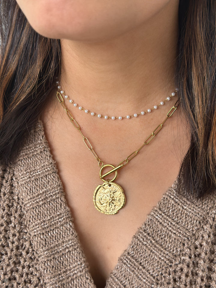 Sheena Dainty Pearl Choker Necklace