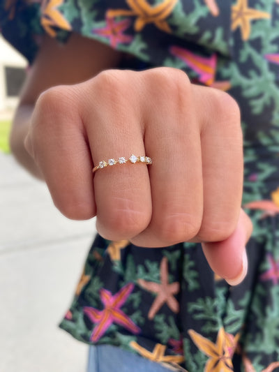 14KY .19 CTW Natural Diamond Stack Ring