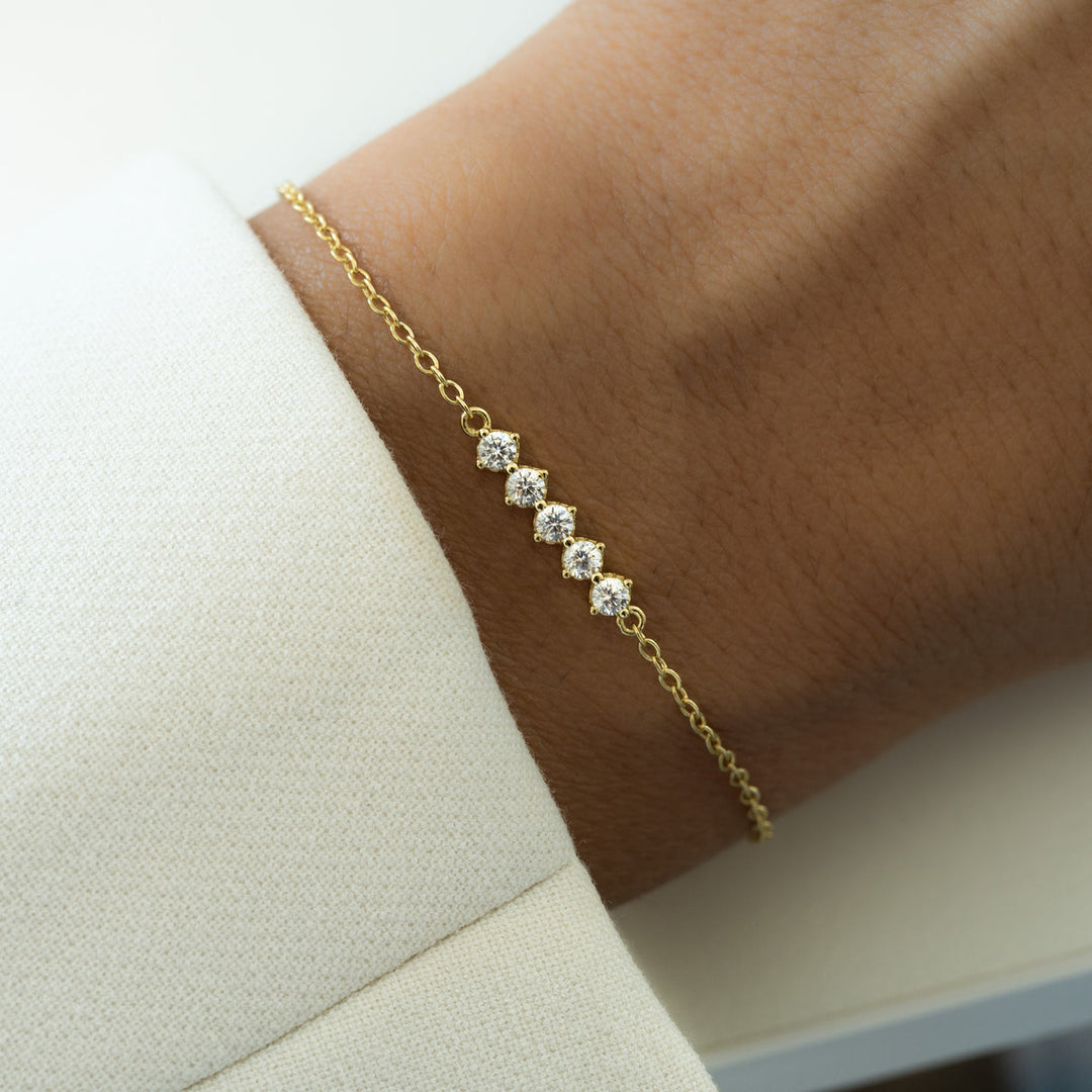 Five Stone CZ Bracelet