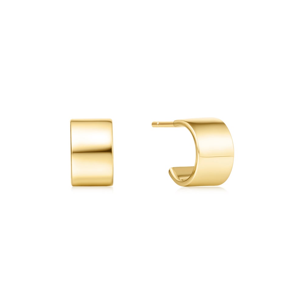 Flat Small Huggie Hoops