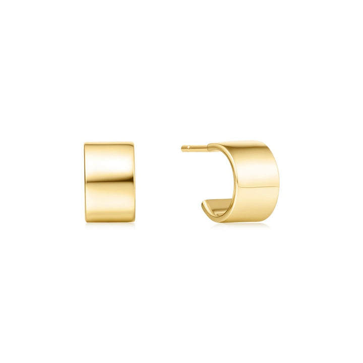Flat Small Huggie Hoops