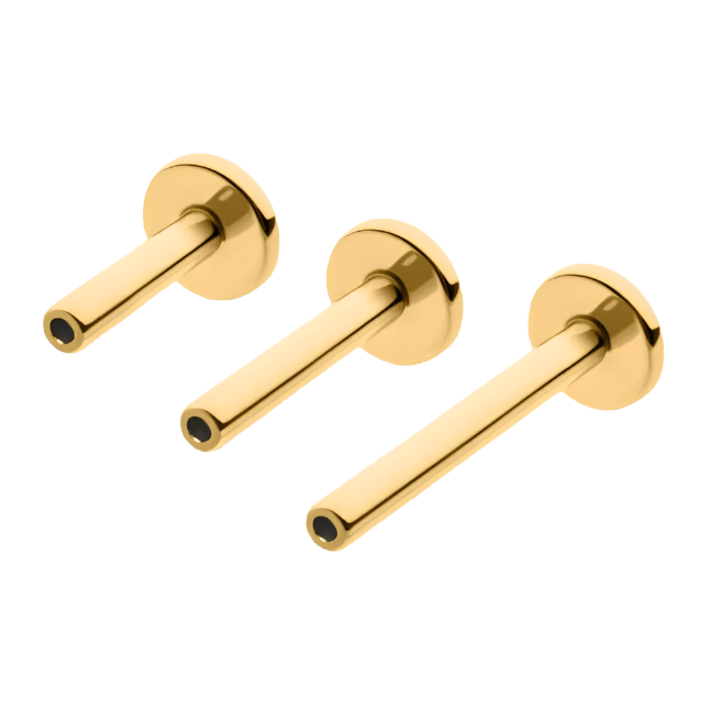 18G Threadless Labret Flat Back