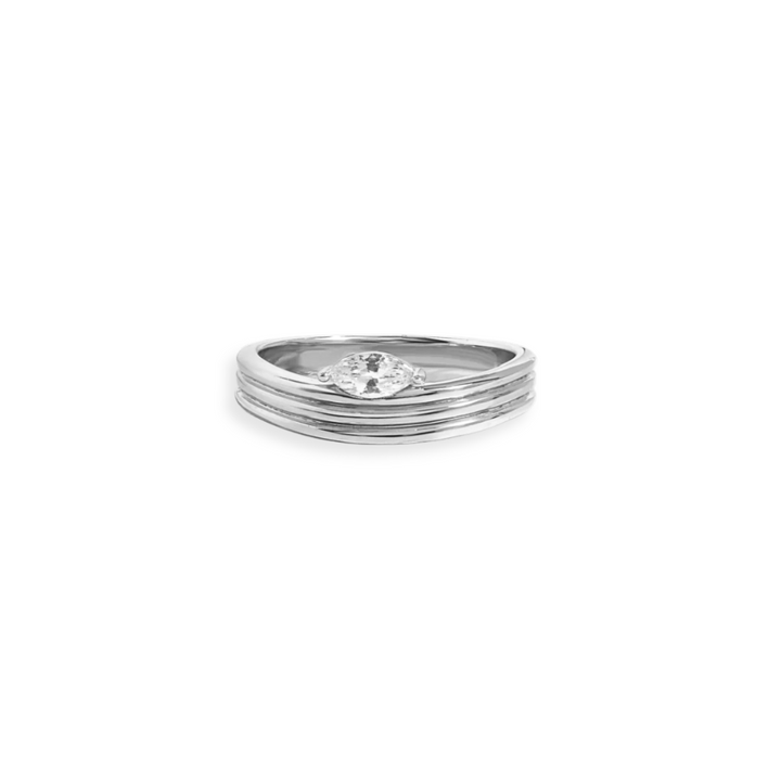 Floating Marquise Triple Band Ring