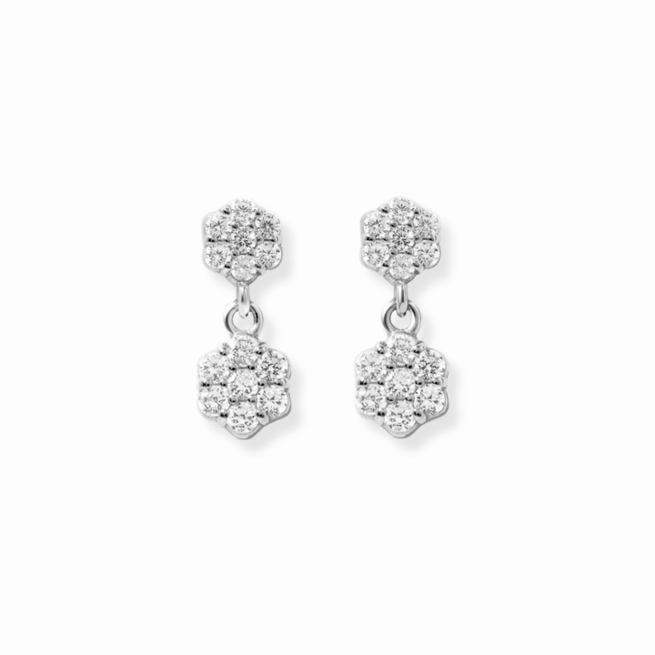Flower Charm Dangle Earrings-Embark Fine Jewelry