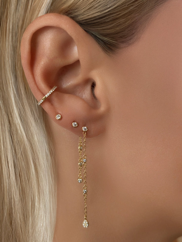 Front &amp; Back Chain Duster Earrings