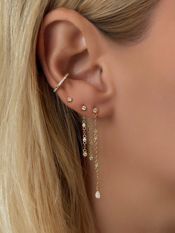 Front &amp; Back Chain Duster Earrings