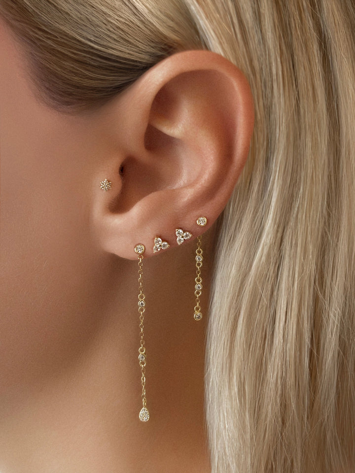 Front &amp; Back Chain Duster Earrings