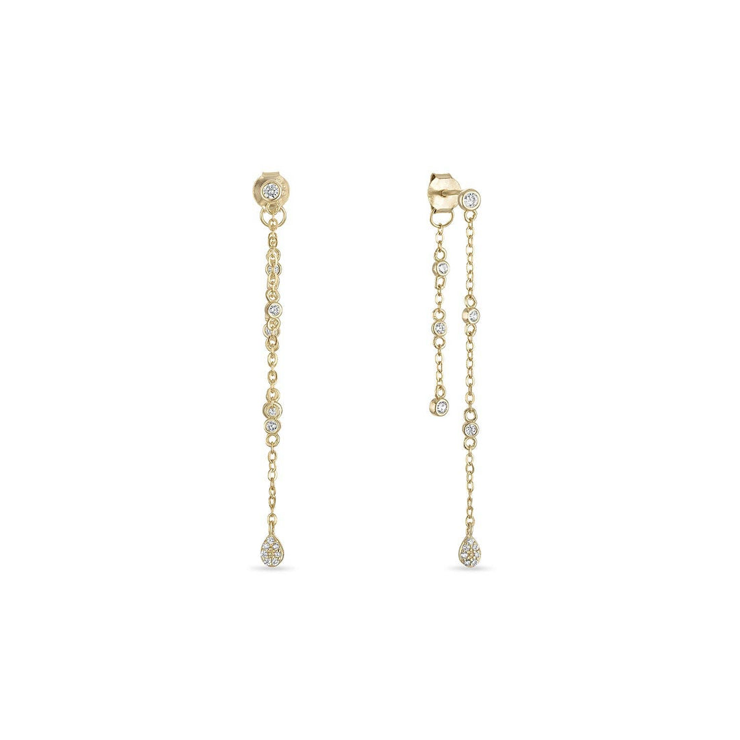 Front &amp; Back Chain Duster Earrings