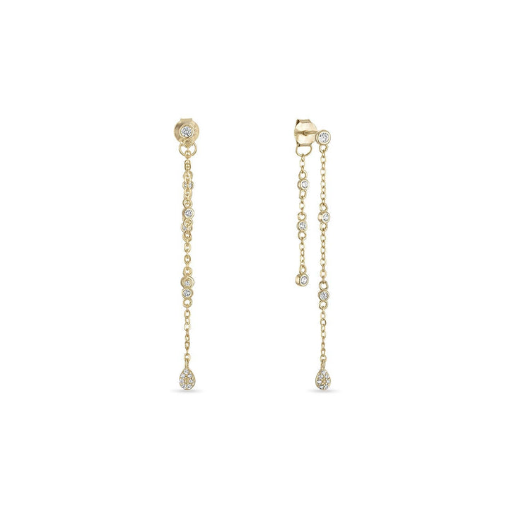 Front &amp; Back Chain Duster Earrings