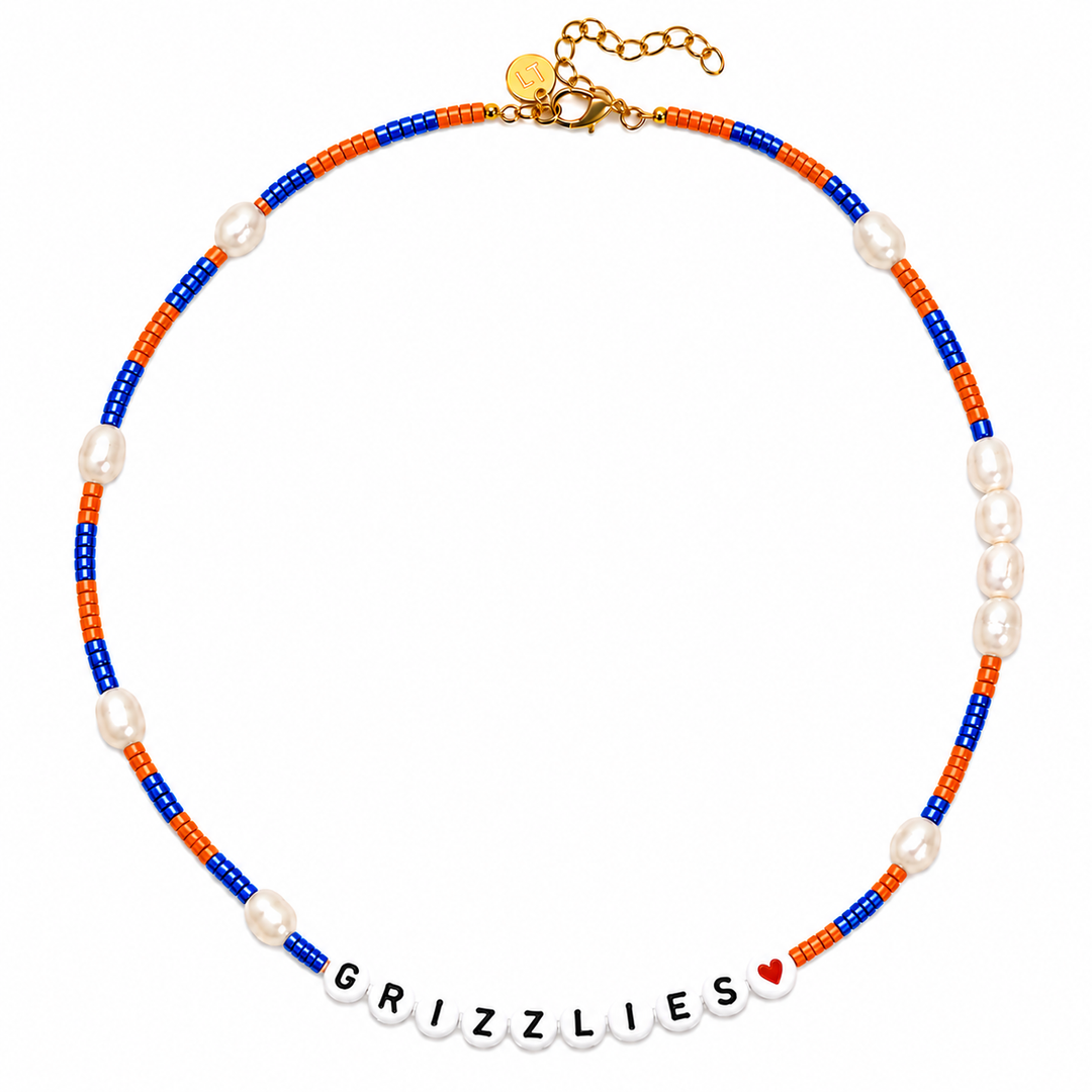 Gameday Bead and Pearl Necklace