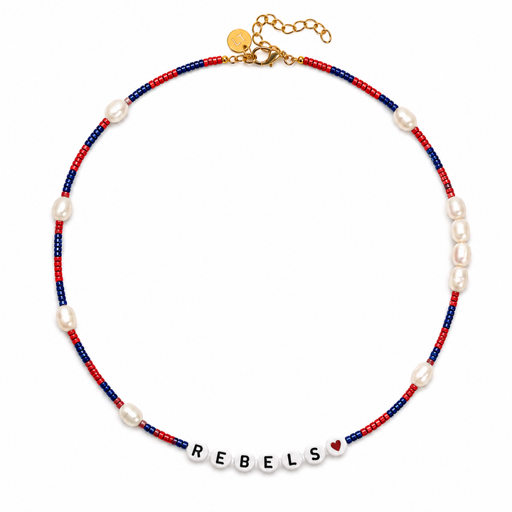 Gameday Bead and Pearl Necklace