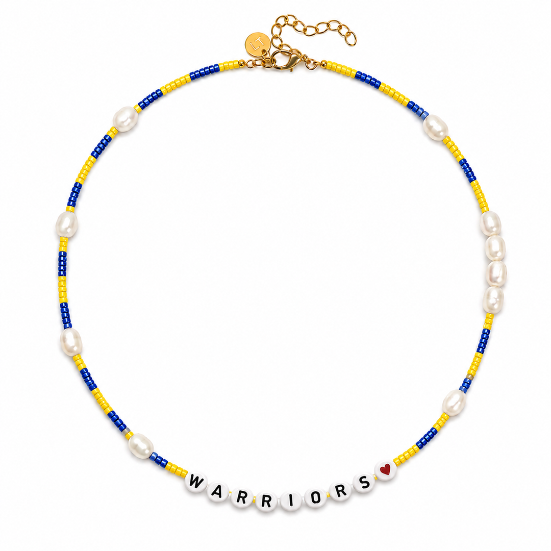 Gameday Bead and Pearl Necklace