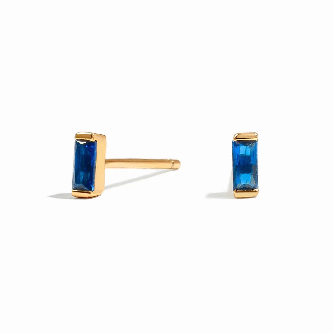 Gemstone Baguette Stud