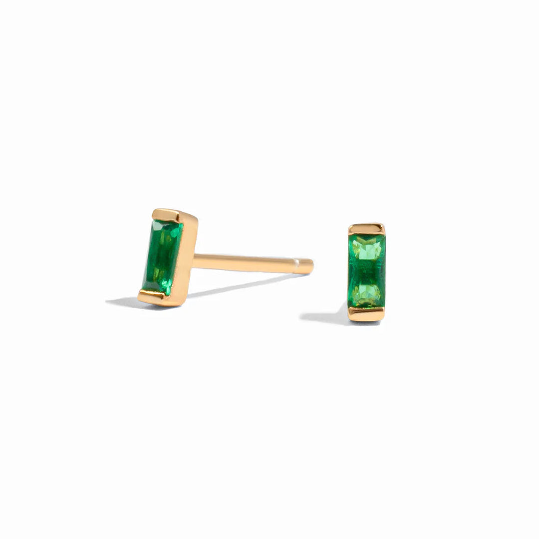 Gemstone Baguette Stud