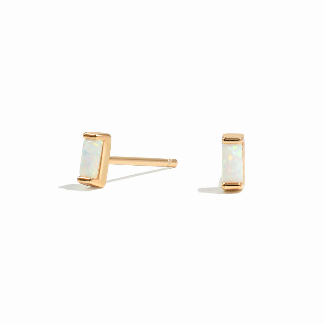Gemstone Baguette Stud