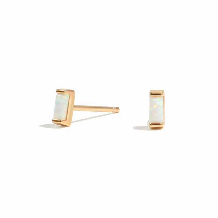 Gemstone Baguette Stud