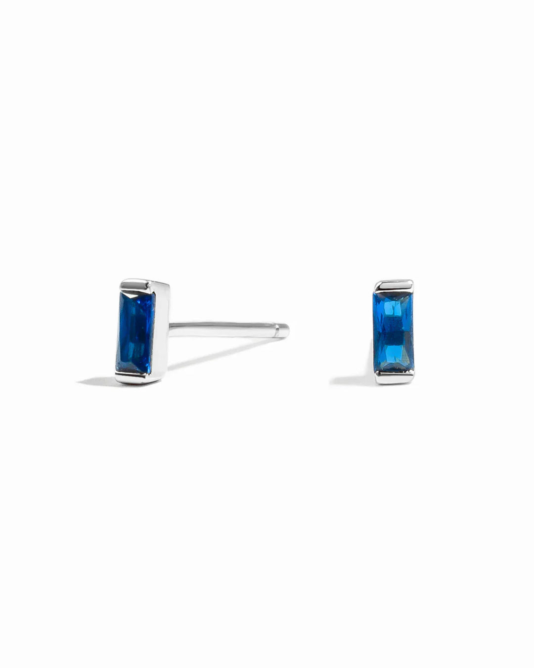 Gemstone Baguette Stud