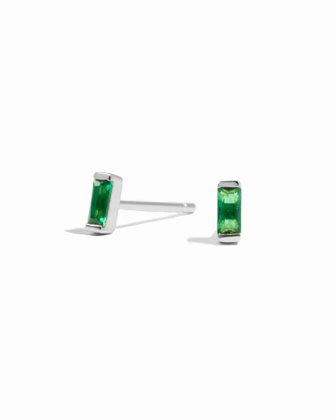 Gemstone Baguette Stud