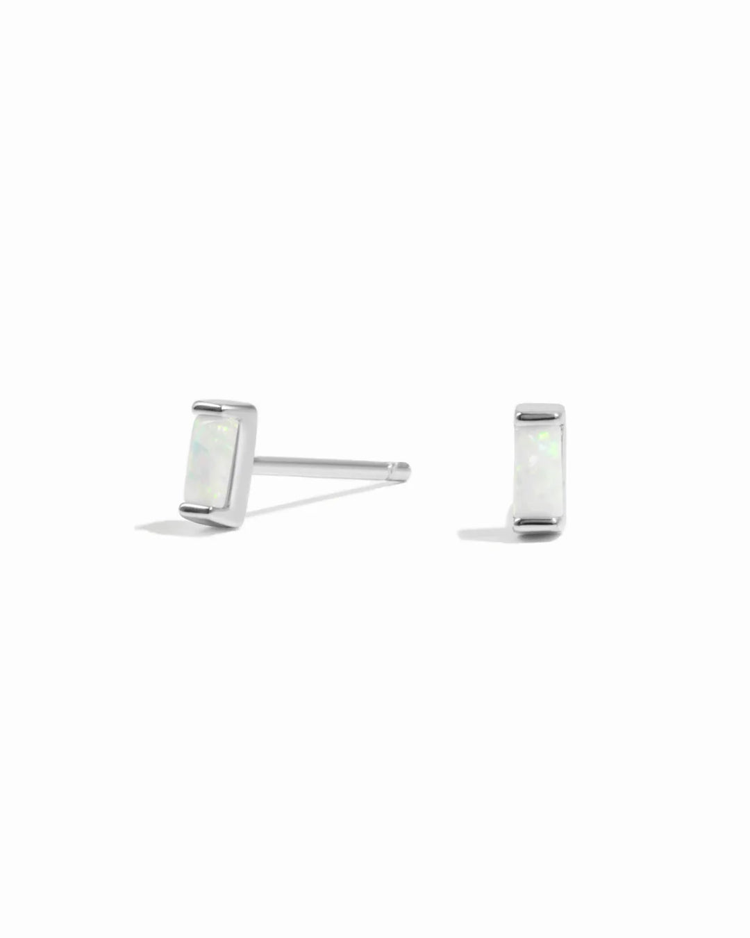 Gemstone Baguette Stud