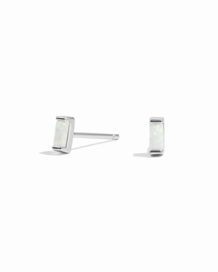 Gemstone Baguette Stud