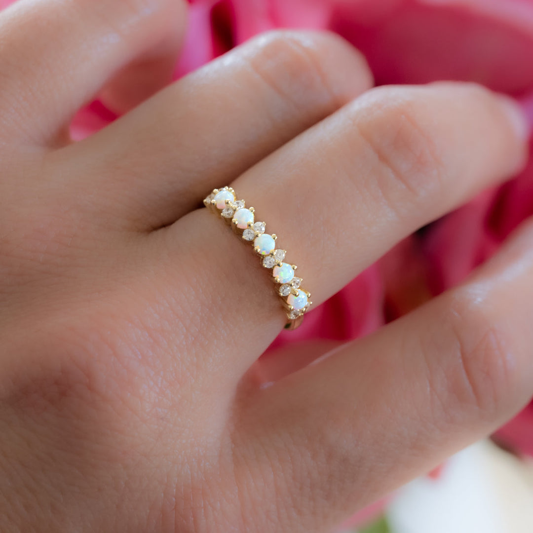 Gemstone &amp; CZ Ring
