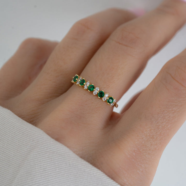 Gemstone &amp; CZ Ring