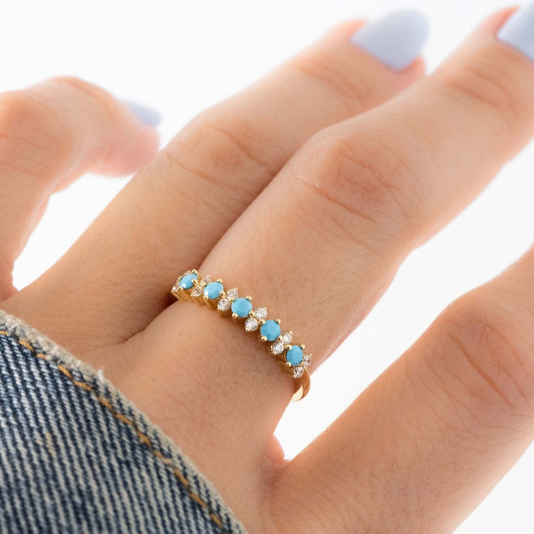 Gemstone &amp; CZ Ring