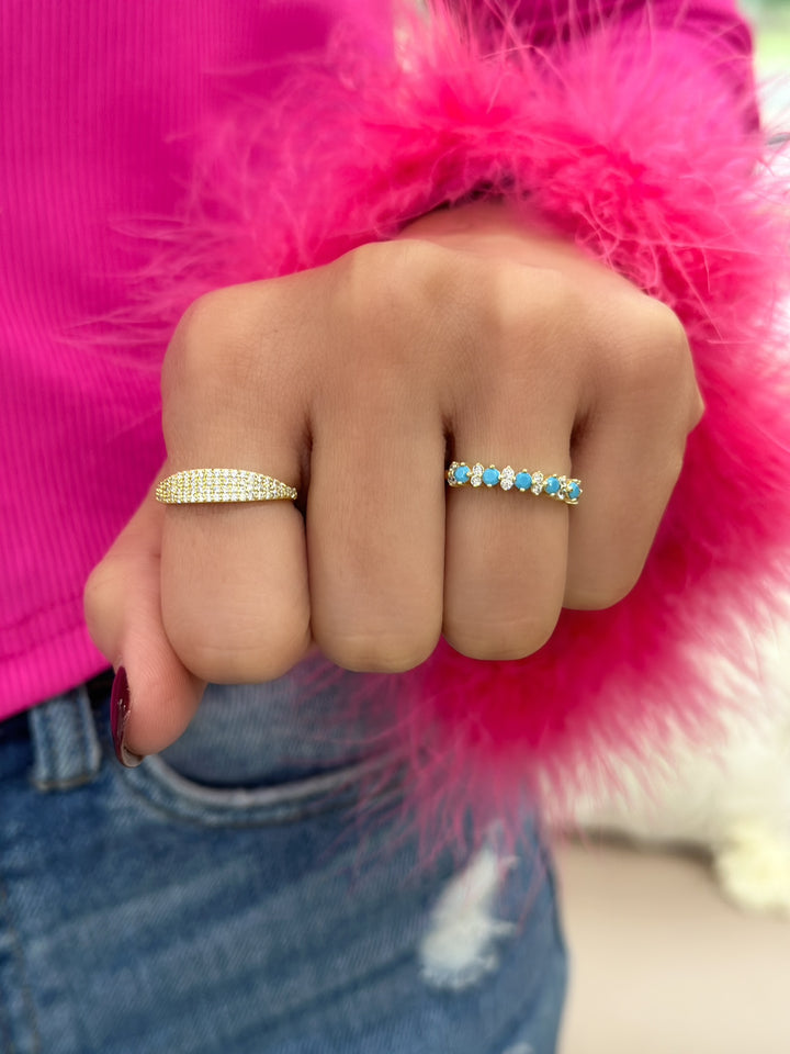Gemstone &amp; CZ Ring