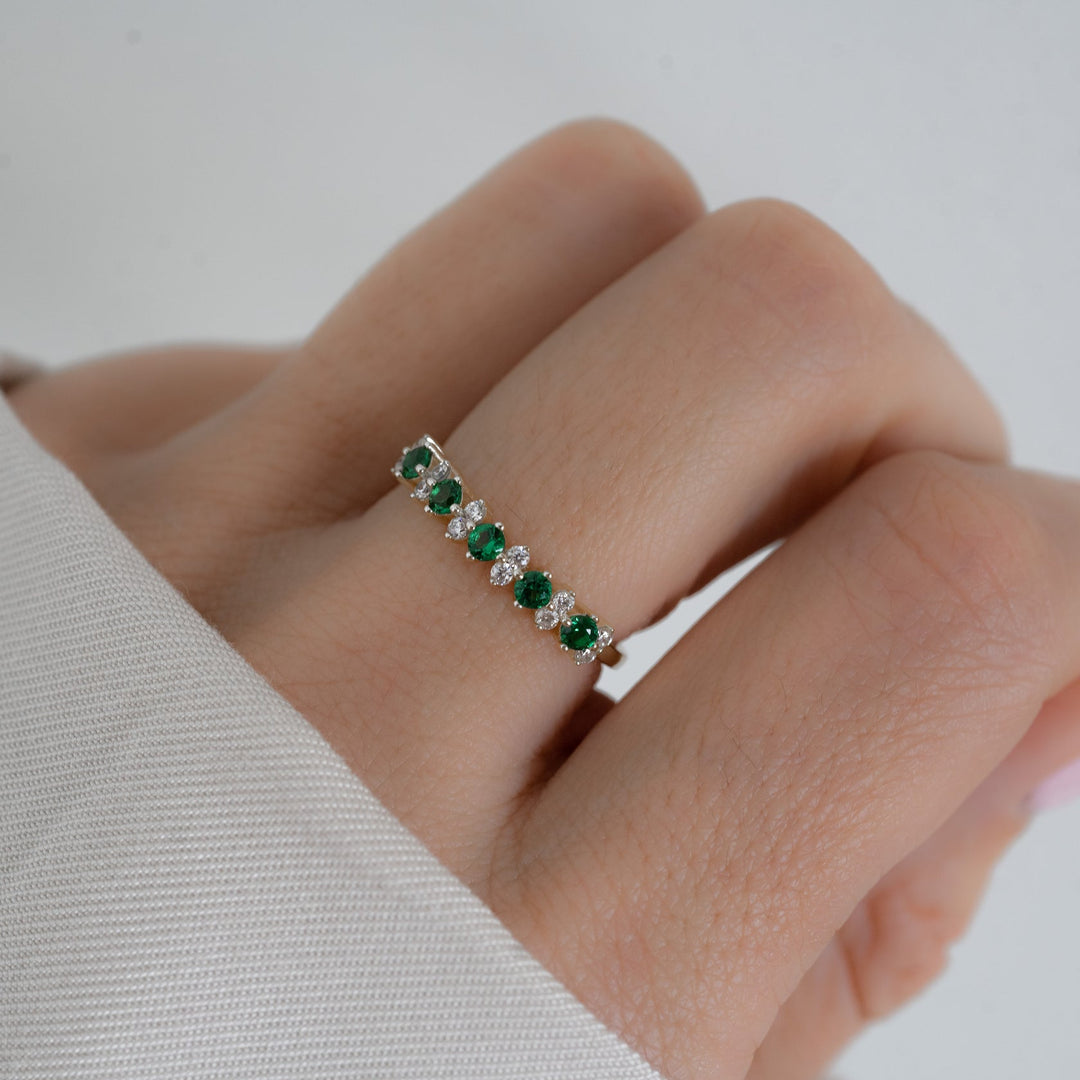Gemstone &amp; CZ Ring