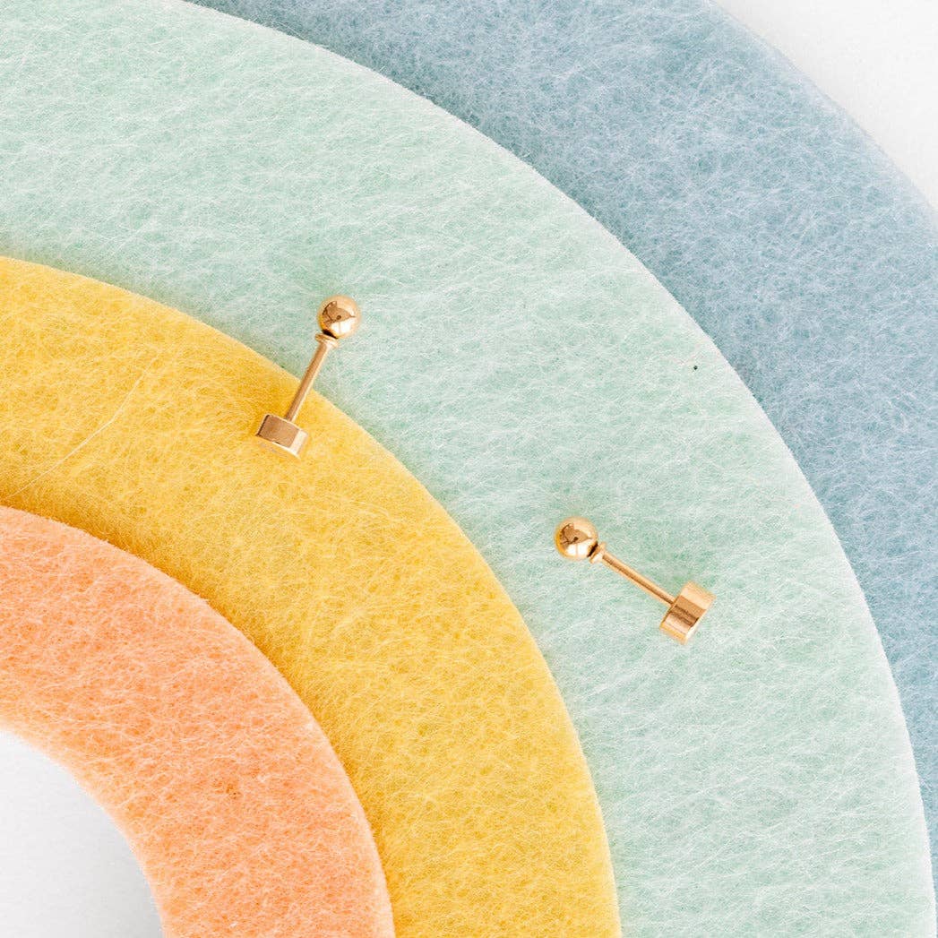 Gold Ball Studs-Embark Fine Jewelry