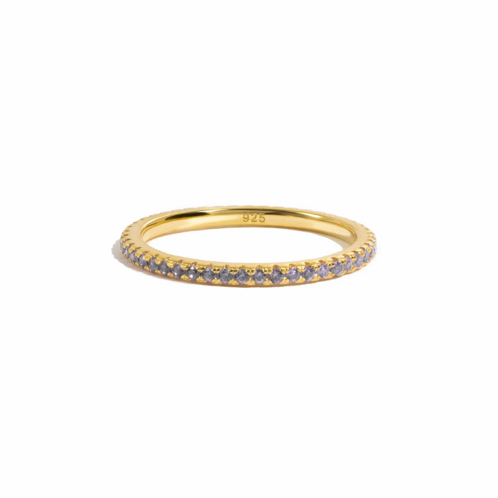 Gold Eternity Birthstone Ring