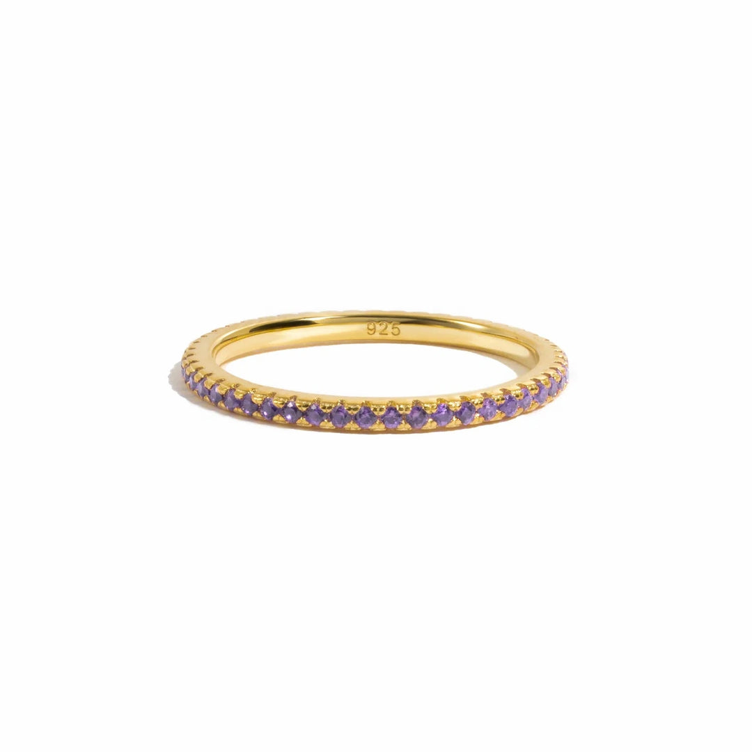 Gold Eternity Birthstone Ring