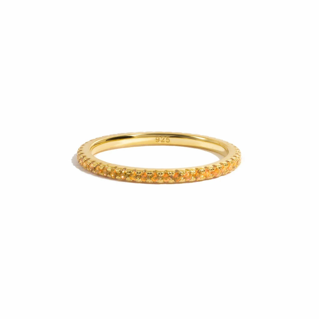 Gold Eternity Birthstone Ring