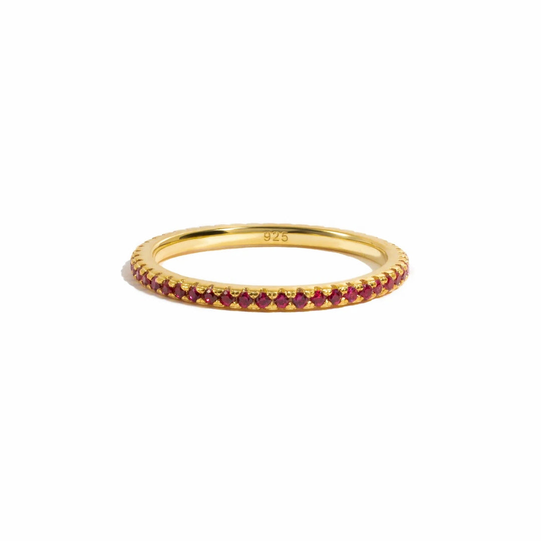 Gold Eternity Birthstone Ring