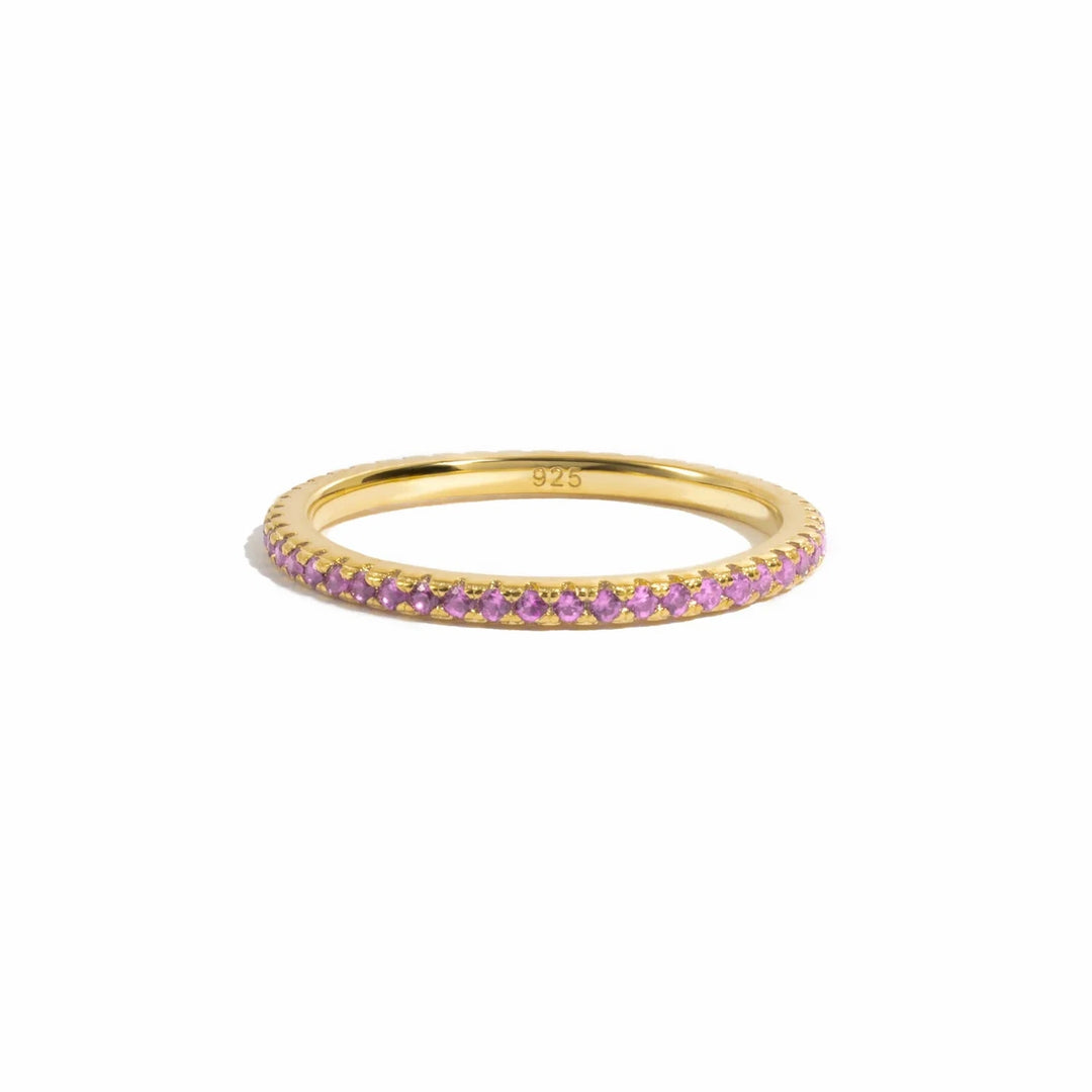 Gold Eternity Birthstone Ring