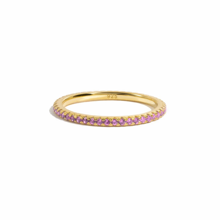 Gold Eternity Birthstone Ring