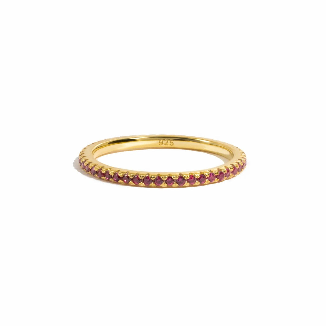 Gold Eternity Birthstone Ring