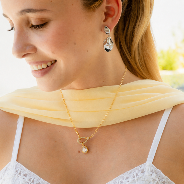 Gold Interlocked &amp; Pave&