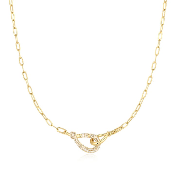 Gold Interlocked &amp; Pave&