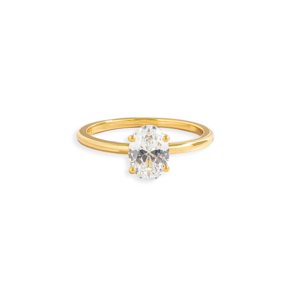 Oval Solitaire Travel Ring