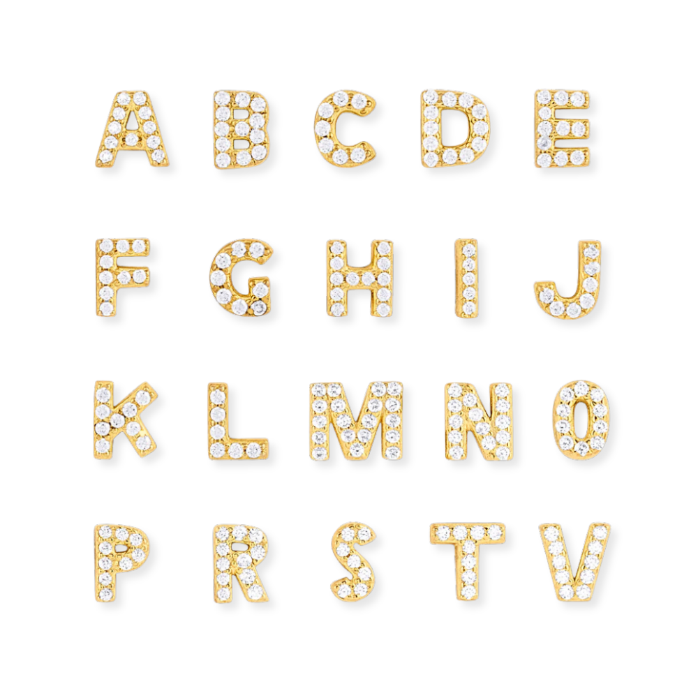 Pave Initial Stud